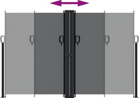 vidaXL Σκίαστρο Πλαϊνό Συρόμενο Μαύρο 160 x 1200 εκ.