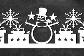 Σετ των 2 Intra απο ξύλο plywood 3mm-4mm πάχος Χριστουγεννιάτικο Σκηνικό Χαρτί Κοπή Δίασταση 15x15 cm INTRAFABR-111784203