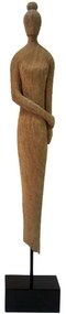 Διακοσμητική Φιγούρα Rezina I 312-000023 14x8x71cm Natural-Black Inart Wood
