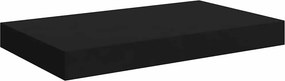 vidaXL Ράφια Τοίχου 2 τεμ. Μαύρα 40x23,5x3,8 εκ. MDF