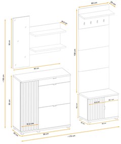 Swap XIX Σύνθεση Καφέ δρυς 280x180x40