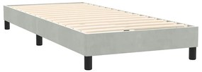 BOX SPRING ΚΡΕΒΑΤΙ ΜΕ ΣΤΡΩΜΑ ΑΝΟΙΧΤΟ ΓΚΡΙ 80X220 CM ΒΕΛΟΥΔΙΝΟ 3316809