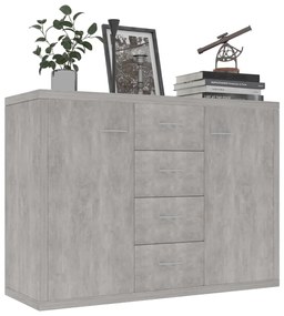 vidaXL Μπουφές Γκρι του Σκυροδέματος 88 x 30 x 65 εκ. από Επεξ. Ξύλο