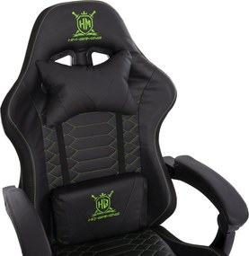 ΠΟΛΥΘΡΟΝΑ GAMING LOOT HM1204 ΜΑΥΡΟ-ΠΡΑΣΙΝΟ PVC 60x60x120Υεκ.