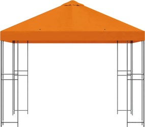 vidaXL Κιόσκι 3 x 3 m Πορτοκαλί Πολυεστέρας και Χάλυβας 190 gsm