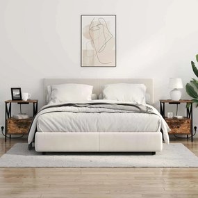 vidaXL Κομοδίνο Καπνιστή δρυς 41.5 x 40.5 x 55 εκ. Επεξεργασμένο ξύλο