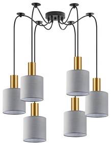 Φωτιστικό Οροφής Πολύφωτο Homelighting 77-8604 Gold/Grey
