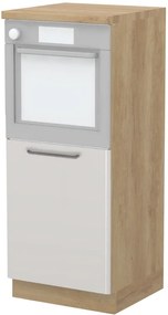 Επιδαπέδιο ντουλάπι φούρνου ψηλό Modena K14-60-1KR-Δρυς - Γκρι ανοιχτό - 60.00Χ60.00Χ148.00cm