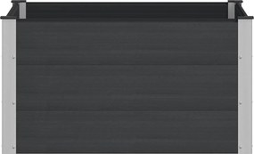 vidaXL Υπερυψωμένη Ζαρντινιέρα Μαύρο 100 x 100 x 54 cm