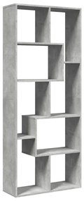 vidaXL Βιβλιοθήκη/Διαχωριστικό Χώρου Γκρι 67x25x161,5 εκ. Επεξ. Ξύλο