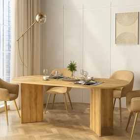 Τραπέζι Cortado Megapap χρώμα sapphire oak 200x90x74εκ.