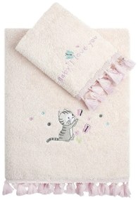 Πετσέτες Παιδικές Baby Love (Σετ 2τμχ) Pink Nima Σετ Πετσέτες 70x140cm 100% Βαμβάκι