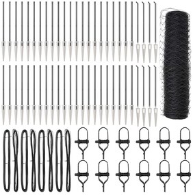 vidaXL Στύλος Περιφράξεων Γκρι 100 x 0,6 μ (36 mm πλέγμα)