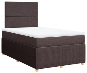 ΚΡΕΒΑΤΙ BOXSPRING ΜΕ ΣΤΡΩΜΑ ΣΚΟΥΡΟ ΚΑΦΕ 120X190 ΕΚ ΥΦΑΣΜΑΤΙΝΟ 3291991