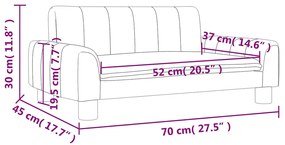 vidaXL Καναπές Παιδικός Καπουτσίνο 70x45x30 εκ. από Συνθετικό Δέρμα