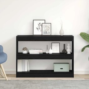 vidaXL Βιβλιοθήκη Μαύρη Οξυά 100 x 30 x 72 εκ Επεξεργασμένο ξύλο