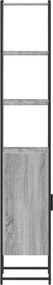 vidaXL Ντουλάπι Μπάνιου Γκρι Sonoma 33x33x185,5 εκ. Επεξεργασμένο Ξύλο