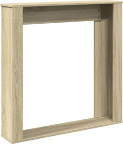 vidaXL Πλαίσιο Τζακιού Sonoma Δρυς 100x20x100 εκ. από Επεξ. Ξύλο