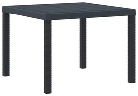 vidaXL Σέτ φαγητού για κήπο 3 pcs Ανθρακί Rattan Polt