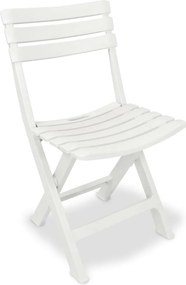 vidaXL Σετ Επίπλων Bistro Πτυσσόμενο 3 Τεμαχίων Λευκό Πλαστικό