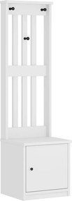 vidaXL Δέντρο χωλ SANDNES Λευκό 45x40x159,5 εκ. Πεύκο μασίφ ξύλο