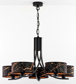 Κρεμαστό Πολύφωτο Arthur Φ75cm Μαύρο