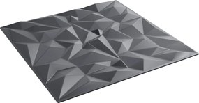 vidaXL Πάνελ τοίχου 48 τμχ. 50 x 50 cm Αμέθυστος Γκρι Φελιζόλ XPS
