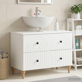 vidaXL Ντουλάπα Νιπτήρα Mπάνιου ALKMAAR Λευκό 82 x 41 x 59 εκ