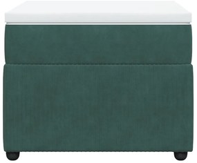vidaXL Κρεβάτι Boxspring με Στρώμα Σκούρο Πράσινο 80x200 εκ. Βελούδινο