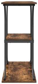 vidaXL Τραπέζι κονσόλας με ράφι Καπνιστή δρυς 101 x 35 x 80.5 εκ