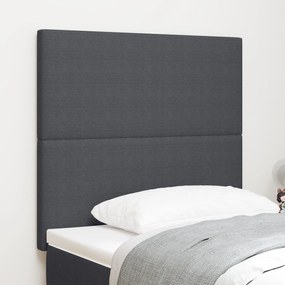 vidaXL LED Κεφαλάρι Σκοτεινό Γκρι 100 εκ Fabric Κορντούροι
