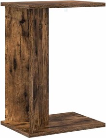 vidaXL End Table Καπνιστό Δρύς 35 x 25 x 50 εκ Επεξεργασμένο Ξύλο