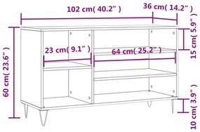 ΠΑΠΟΥΤΣΟΘΗΚΗ SONOMA ΔΡΥΣ 102X36X60 ΕΚ. ΑΠΟ ΕΠΕΞΕΡΓΑΣΜΕΝΟ ΞΥΛΟ 831415