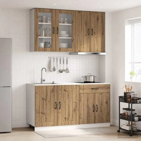 vidaXL Μονάδα κουζίνας LUCCA 4 pcs Artisan Δρυς Επεξεργασμένο Ξύλο