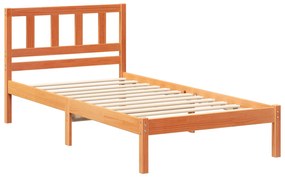 vidaXL Σκελετός Κρεβατιού Καφέ κεριού 90 x 190 cm Μασίφ ξύλο πεύκου