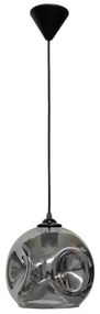 Κρεμαστό Φωτιστικό Οροφής 1xE27 Γυαλί Pop Heronia Lighting 02-0404 Φιμέ/Smoke