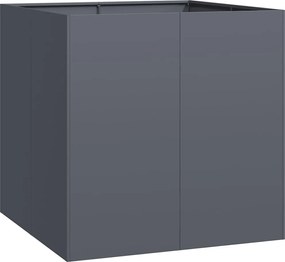 vidaXL Ζαρντινιέρα Ανθρακί 80x80x80 εκ. από Χάλυβα