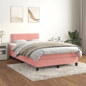 ΚΡΕΒΑΤΙ BOXSPRING ΜΕ ΣΤΡΩΜΑ ΡΟΖ 120X200 ΕΚ. ΒΕΛΟΥΔΙΝΟ 3141238