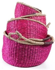 Σετ 5 Καλάθια Pink (40x40x22)+(35x35x20)+(30x30x18)+(25x25x16)+(20x20x14) Soulworks 0680004