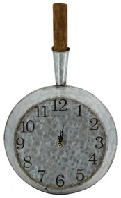 Artekko Clock Ρολόι Τοίχου Τηγάνι Μέταλλο Ξύλο Γαλβανιζέ (27x7.5x46)cm Artekko SA80178-DS