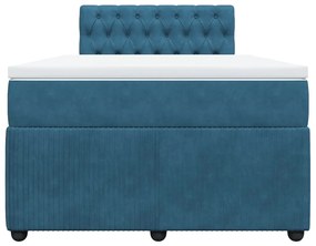 ΚΡΕΒΑΤΙ BOXSPRING ΜΕ ΣΤΡΩΜΑ ΜΠΛΕ 120X190 ΕΚ. ΒΕΛΟΥΔΙΝΟ 3287696