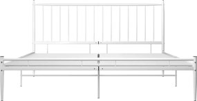 vidaXL Πλαίσιο Κρεβατιού Λευκό 200 x 200 εκ. Μεταλλικό