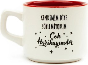 Stewehome Κούπα από κεραμικό για δώρο Λευκό 7x7x6 cm