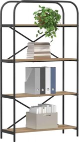 vidaXL Ράφι Βιβλίων 4 επιπέδων 80 x 30 x 146 εκ Επεξεργασμένο ξύλο