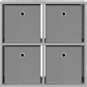 vidaXL Πλαϊνό γραφείο Σκυρόδεμα Γκρι 59,5 x 27 x 57 εκ
