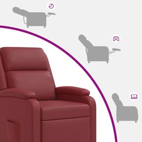vidaXL Αναπαυτική Καρέκλα Κόκκινο Τεχνητό Δέρμα