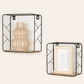 Ράφια Max Home Σίδερο Ξύλο MDF 25 x 25 x 10 cm (x6)