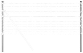 vidaXL Πό posts φράχτη 2 pcs Ασημί 120 cm Ατσάλι με Επικάλυψη Πούδρας