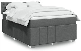 ΚΡΕΒΑΤΙ BOXSPRING ΜΕ ΣΤΡΩΜΑ ΣΚΟΥΡΟ ΓΚΡΙ 160X200 ΕΚ ΥΦΑΣΜΑΤΙΝΟ 3289427