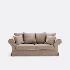 Καναπές-κρεβάτι, 2 ή 3 θέσεων, από μελανζέ πολυεστέρα, Adelia